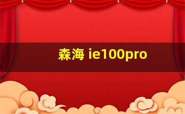 森海 ie100pro